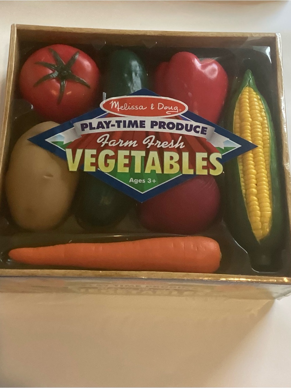 New Sealed Melissa & Doug Playtime Produce Farm Fresh Vegetables Play Set 7 Pc